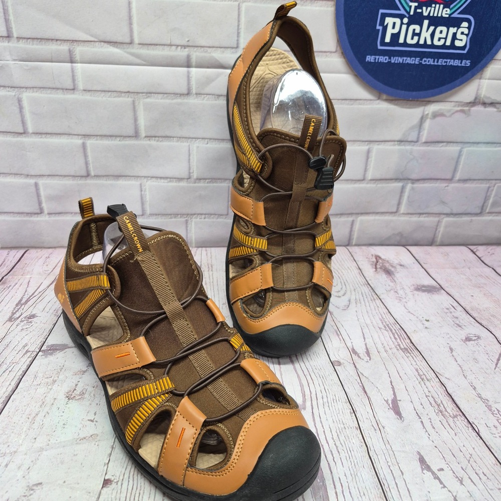 Camel Crown Mens Hiking Sandals Brown Tan Closed Toe Water Shoes K122320017 12.5